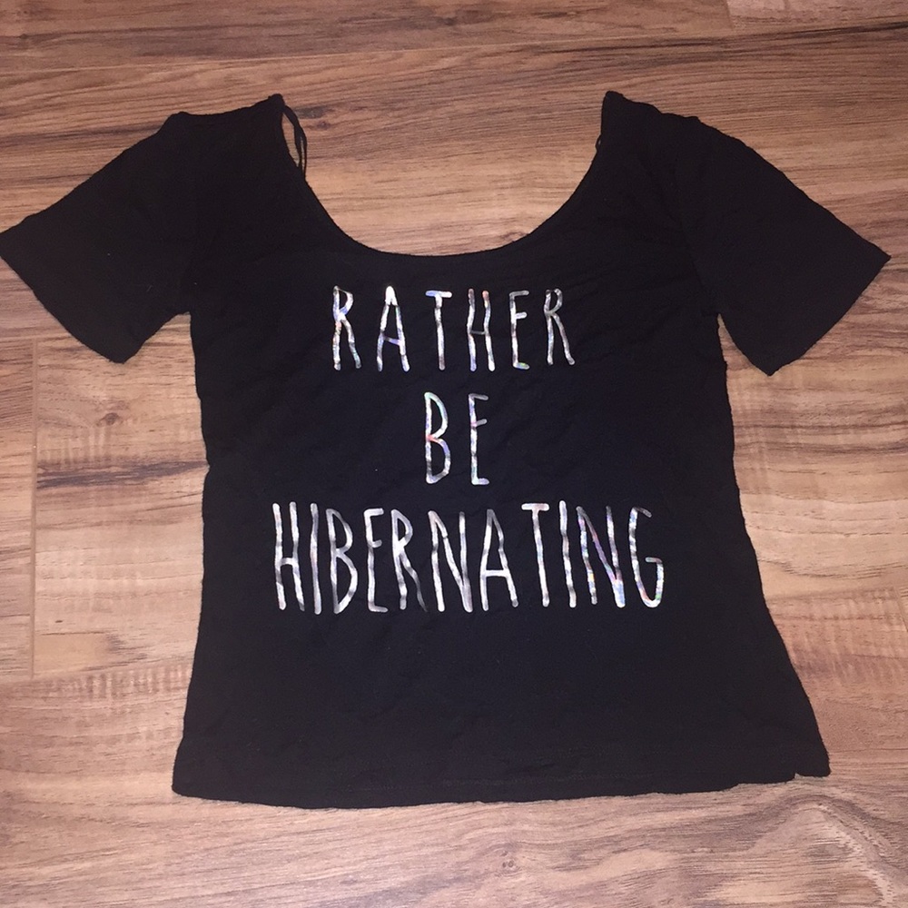Holographic Letter Crop Top
